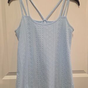 Light Blue Knit Tank Top